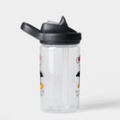Funny Christmas Penguin Is it too late to be good  Water Bottle (Right)