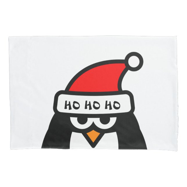 Funny Christmas penguin pillowcase gift idea (Front)