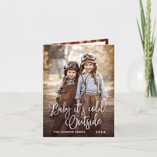 Funny Christmas PHOTO Baby Its Cold Outside Holiday Card