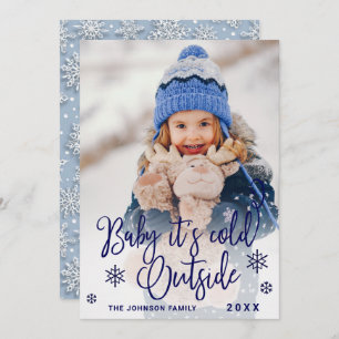 Funny Christmas PHOTO Baby It's Covid Outside Holiday Card