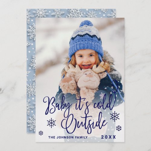 Funny Christmas PHOTO Baby Its Covid Outside Holiday Card