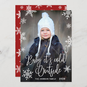 Funny Christmas PHOTO Baby It's Covid Outside Holiday Card