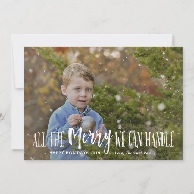 Funny Christmas Photo Card Holiday Card Kids (Front)