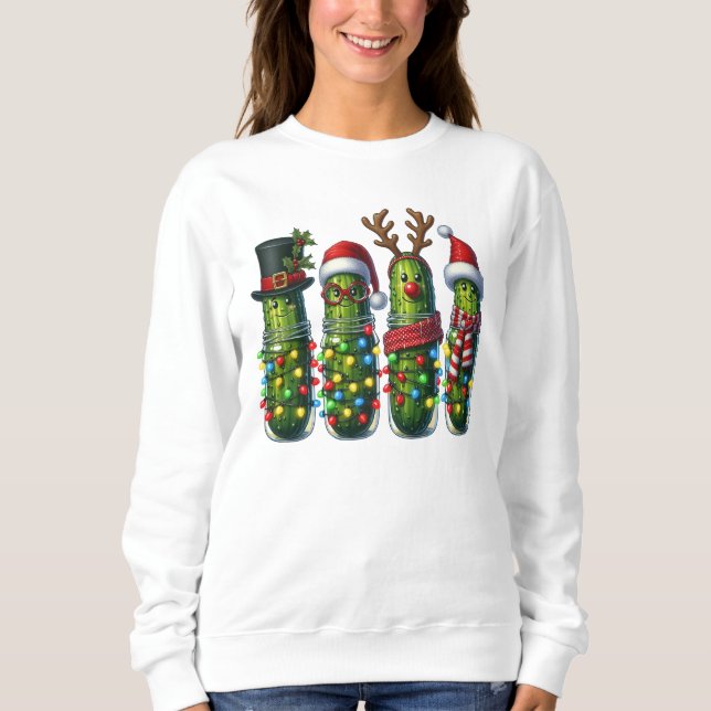 Funny Christmas Pickle  Sweatshirt (Front)