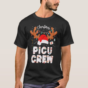 Funny Christmas PICU Crew Nurse Squad & Group Nurs T-Shirt