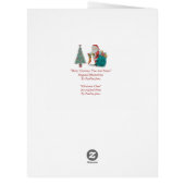 funny christmas poem santa and xmas tree big card (Back)