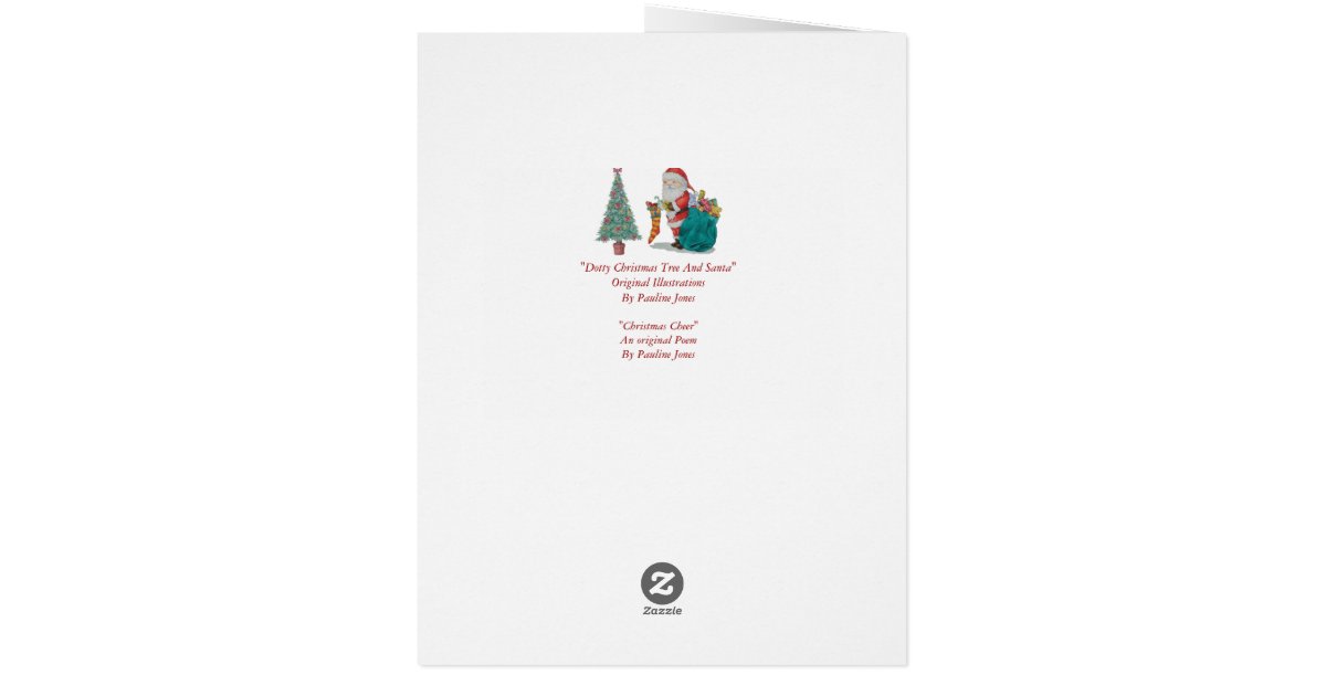 funny christmas poem santa and xmas tree big card | Zazzle