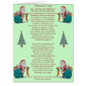 funny christmas poem santa and xmas tree big card (Front)
