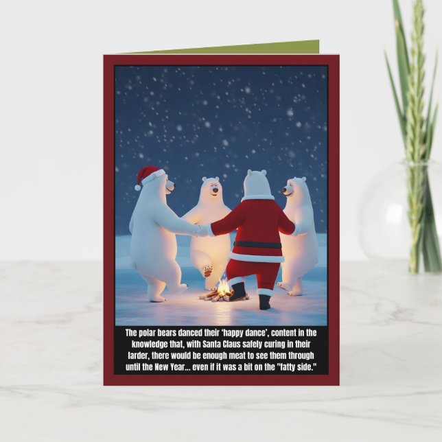 Funny Christmas polar bears Card (Front)