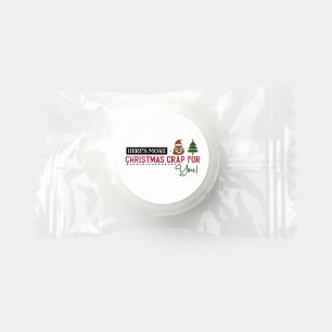 Funny Christmas poop word art Life Saver® Mints