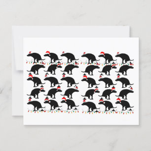 Funny Christmas Pooping Dog Postcard