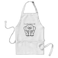 Funny Christmas Present: Real White Elephant Gift! Adult Apron
