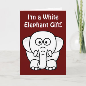 Funny Christmas Present: Real White Elephant Gift! card