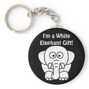Funny Christmas Present: Real White Elephant Gift! keychain