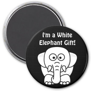 Funny Christmas Present: Real White Elephant Gift! magnet