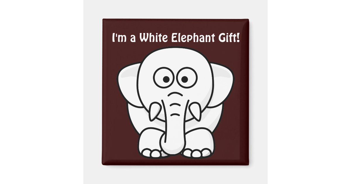 Funny Christmas Present: Real White Elephant Gift! Magnet | Zazzle.com