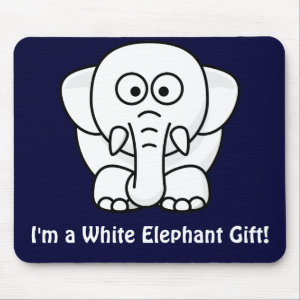 Funny Christmas Present: Real White Elephant Gift! mousepad