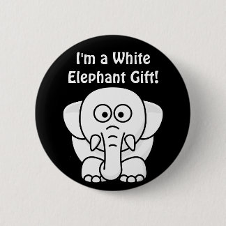 Funny Christmas Present: Real White Elephant Gift! Pinback Button