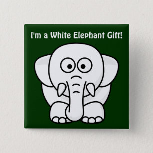 Funny Christmas Present: Real White Elephant Gift! Pinback Button