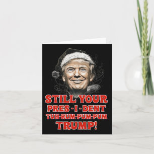 Funny Christmas President Trump Pajamas Ugly Chris Card