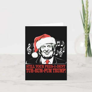 Funny Christmas President Trump Pajamas Ugly Xmas Card