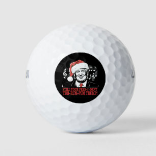 Funny Christmas President Trump Pajamas Ugly Xmas Golf Balls