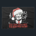Funny Christmas President Trump Pajamas Ugly Xmas Kitchen Towel<br><div class="desc">Funny Christmas President Trump Pajamas Ugly Xmas</div>