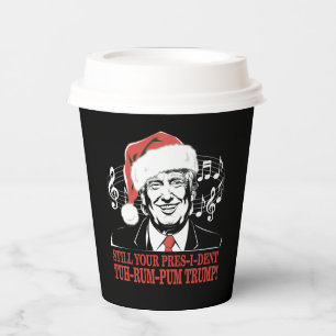 Funny Christmas President Trump Pajamas Ugly Xmas Paper Cups