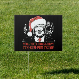 Funny Christmas President Trump Pajamas Ugly Xmas Sign