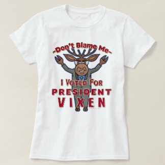 Funny Christmas President Vixen Reindeer Election T-Shirt