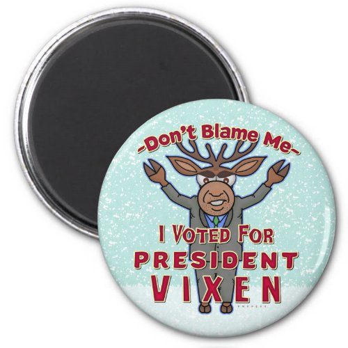 Funny Christmas President Vixen Reindeer Political Magnet