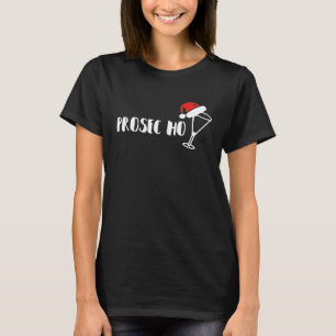 Funny Christmas Prosecco Santa Hat Prosec Ho fizzy T-Shirt