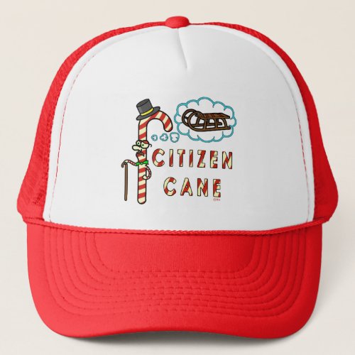 Funny Christmas Pun Citizen Cane Trucker Hat