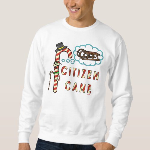 Funny Christmas Pun Citizen Cane Ugly Holiday Sweatshirt