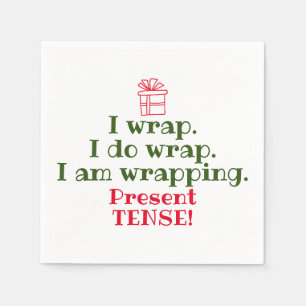 Funny Christmas Pun Cute Holiday Grammar Napkins