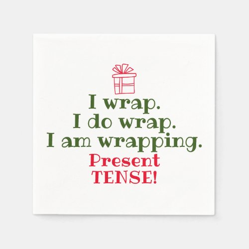 Funny Christmas Pun  Cute Holiday Grammar Napkins