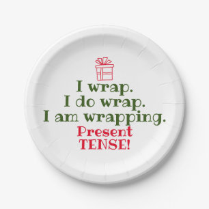 Funny Christmas Pun   Cute Holiday Grammar Paper Plates