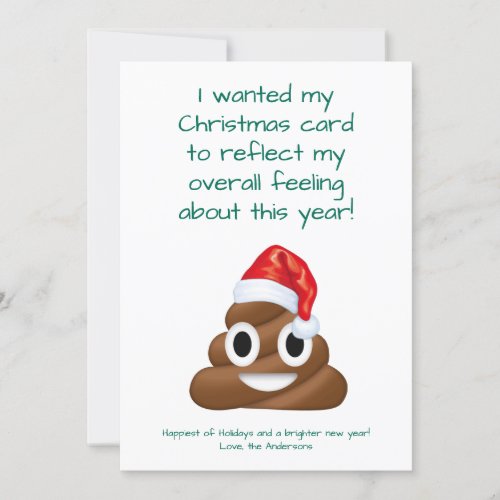 Funny Christmas Quarantine Poop Covid Pandemic  Holiday Card