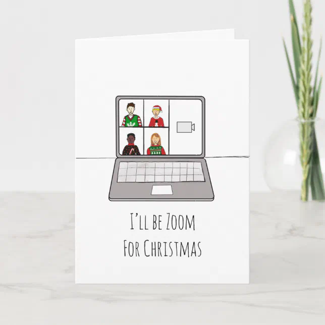 Funny Christmas Quarantine Social Distancing Card Zazzle