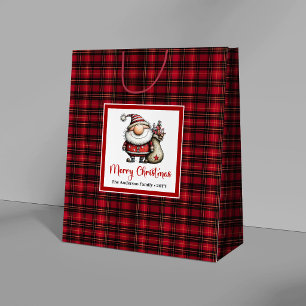 Funny Christmas Quirky Santa Watercolor Gift Bag