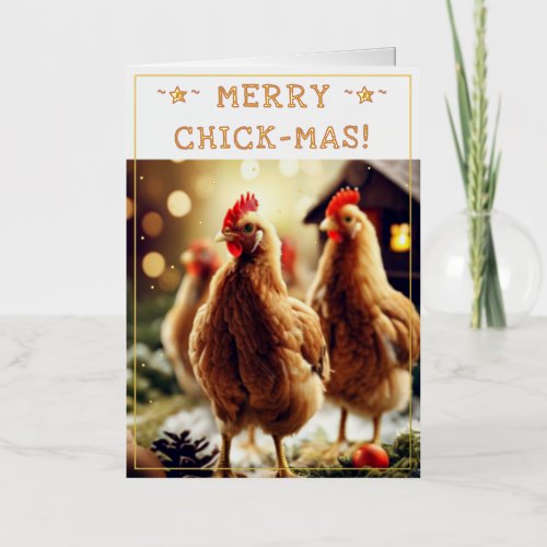 Funny Christmas Quote Cute Fun Chicks Photography Foil Holiday Card