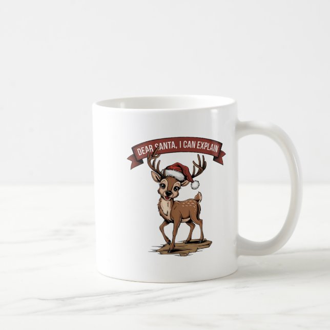 Funny Christmas Quote - Dear Santa I Can Explain  Coffee Mug (Right)