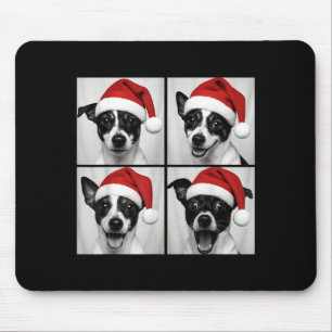 Funny Christmas Rat Terrier Santa Dog Lover Photo Mouse Pad
