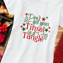 Funny Christmas Red Green Tinsel Quote