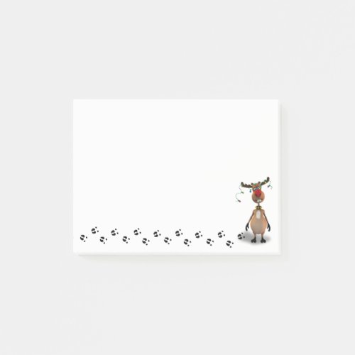Funny Christmas Red Nosed Reindeer Post_it Notes