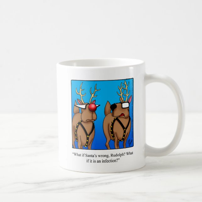 Funny Christmas Reindeer  Humor Mug Gift (Right)