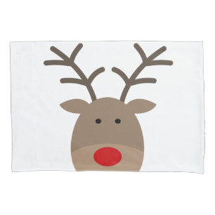 Funny Christmas reindeer pillowcase for bedroom