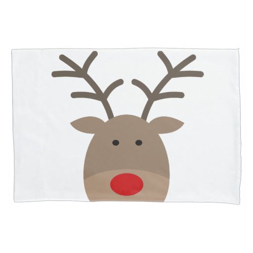 Funny Christmas reindeer pillowcase for bedroom