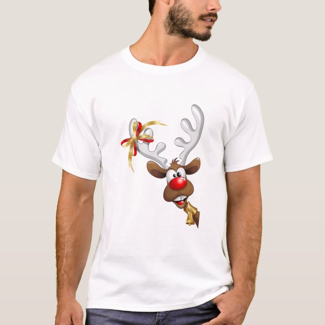 Funny christmas reindeer T-Shirt (Front)