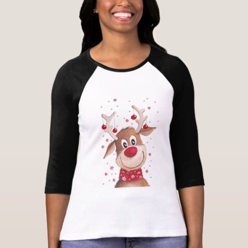 Funny christmas reindeer T_Shirt